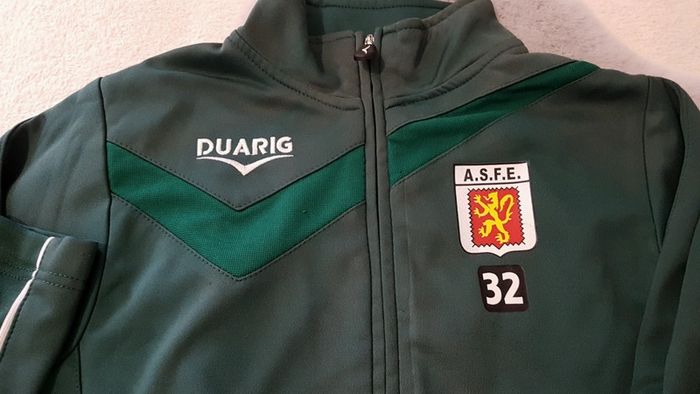 Veste de survêtement vert bouteille Duarig 10 ans - photo numéro 2