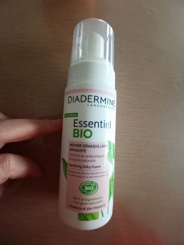 Mousse démaquillante apaisante bio diadermine neuve