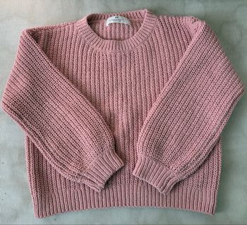 Pull chenille rose 8ans