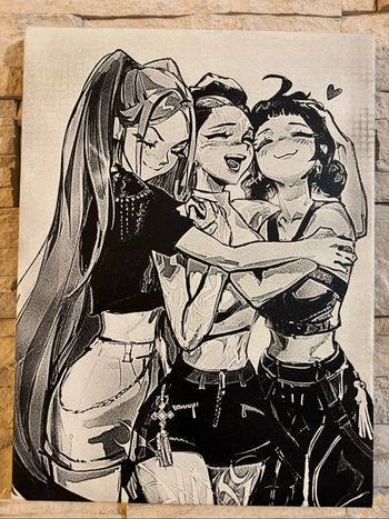 Tableau Huntrix Demon Hunters Kpop en toile 30x40cm