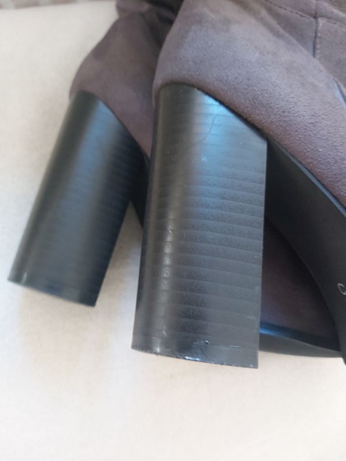 Cuissardes daim talons  & cheville  zippé - photo numéro 5