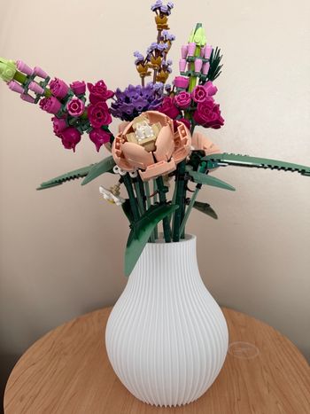 Vase idéal fleurs lego avec support de tiges 3D
