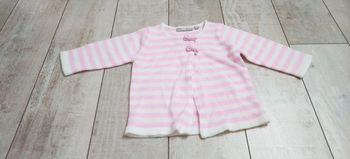 Gilet blanc/rose Boîte à Malices T3M