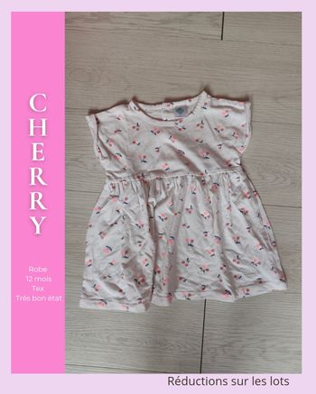 ✨ Robe d'été Cerises – Tex ✨