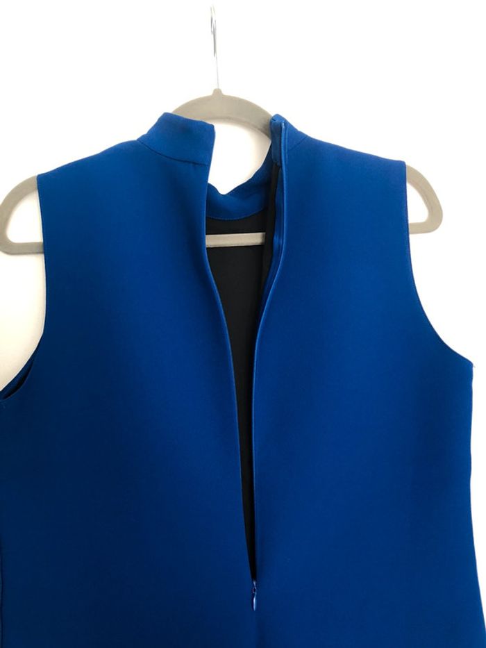 Superbe belle robe à col cheminée bleu électrique Zara neuve avec étiquette taille S - photo numéro 7