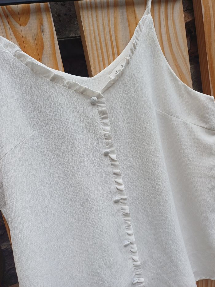 Joli débardeur oversize blanc Noémie & co taille S - photo numéro 5