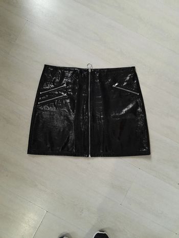 Jupe simili cuir brillant zip pimkie