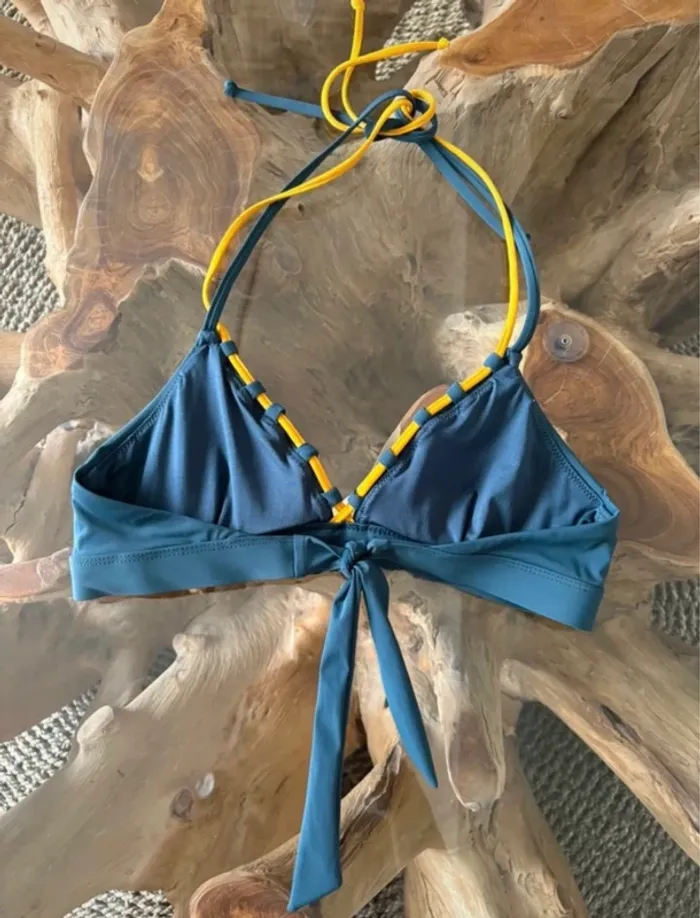 Haut de maillot de bain Etam femme bicolore triangle - photo numéro 3