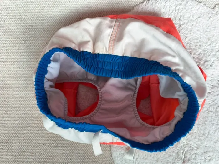 🌊 Short de bain Petit Bateau – Corail, bleu & blanc – Taille 4 ans - photo numéro 8