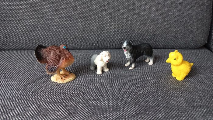 Lot de 4 figurines animaux domestiques