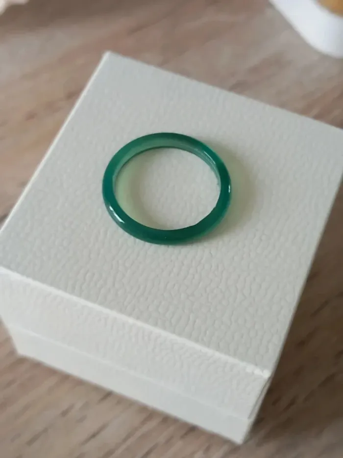 Bague en Agate verte taille 57 - photo numéro 2