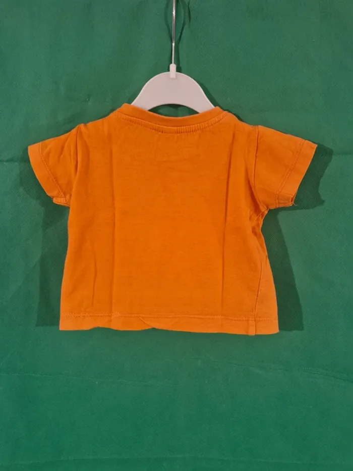 Ensemble bébé “Trio de la jungle” (t-shirt + short) orange kaki 3 mois Sans marque - photo numéro 8