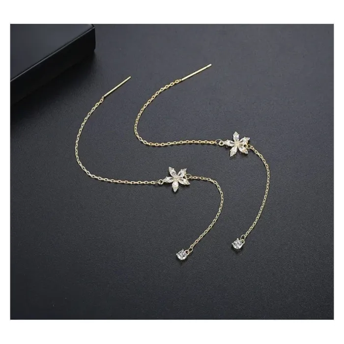 Boucles d'oreilles en acier Inoxydable plaqué or 14 carats - photo numéro 2