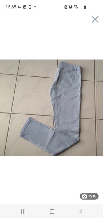 Pantalon slim / skinny bleu ciel 14 ans Monoprix Kids