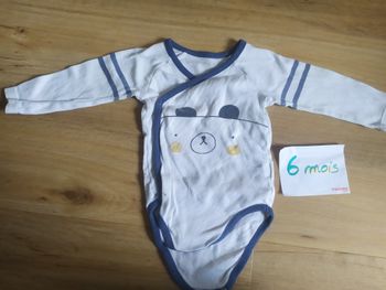 Lot 4bodys manches longues - 6mois