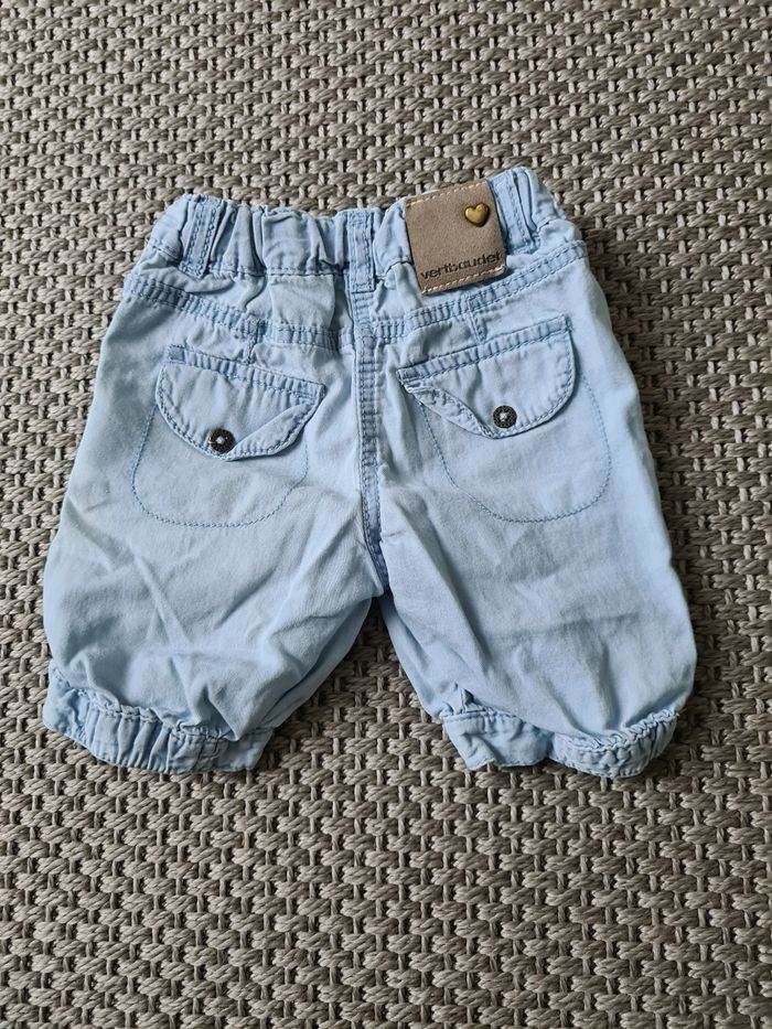 Short jean léger bleu clair mixte - 9 mois - photo numéro 8