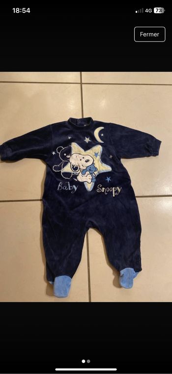 Pyjama snoopy 6 mois hiver