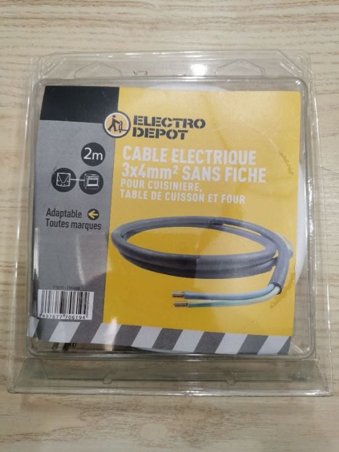 Câble électrique cuisinière