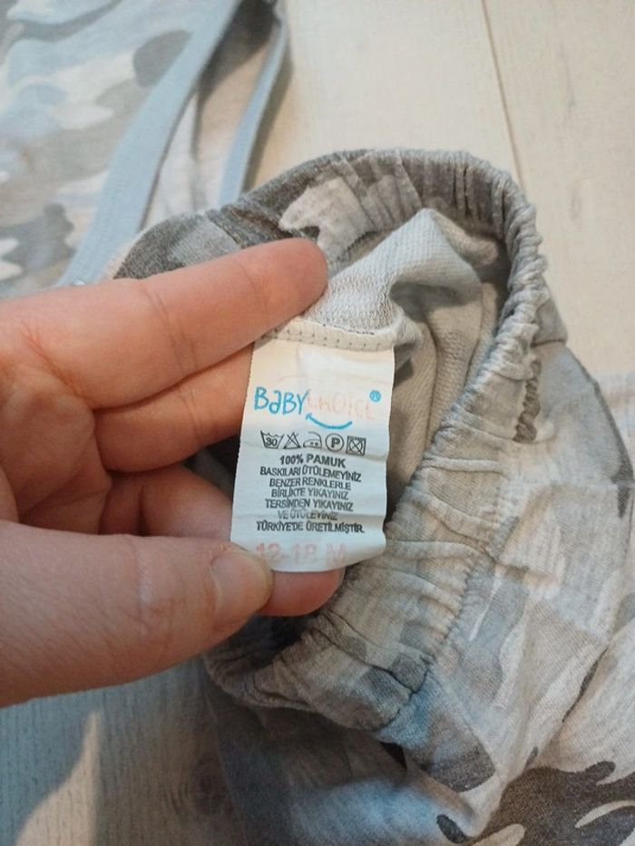 Ensemble 12 mois motifs militaire gris - photo numéro 4