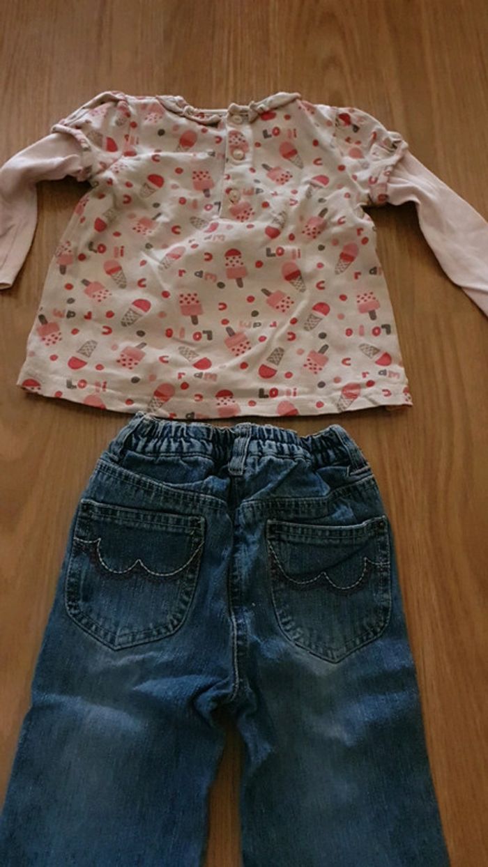 ensemble 12 mois jean et tee shirt - photo numéro 3