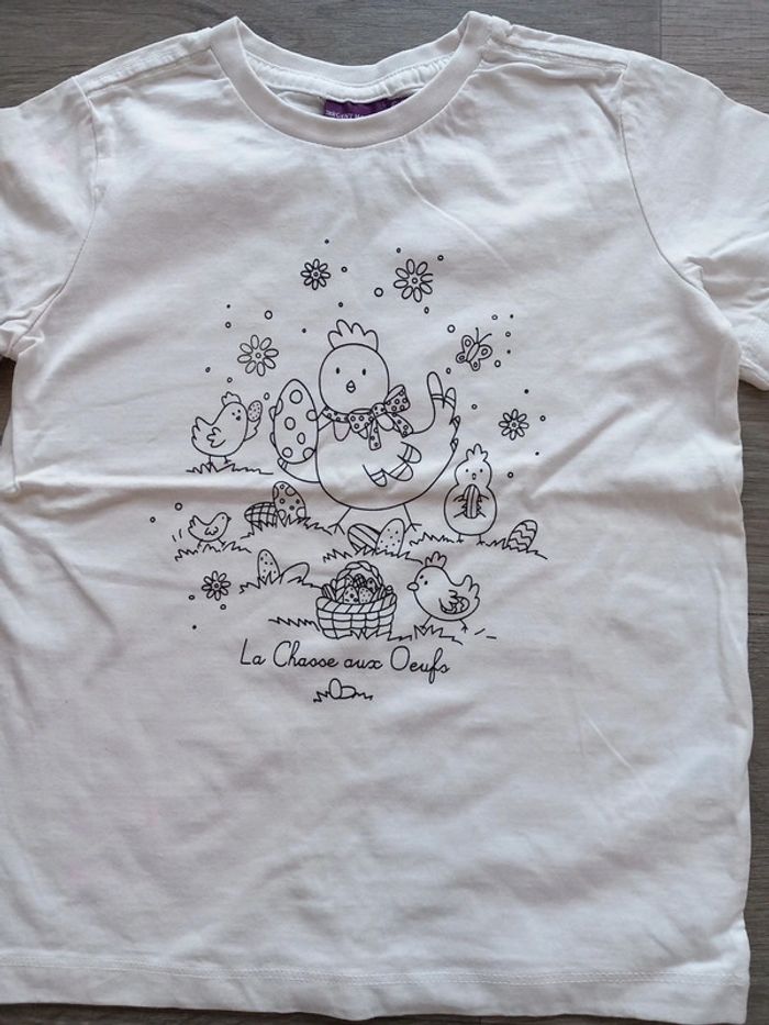 T-shirt Pâques à colorier - photo numéro 2