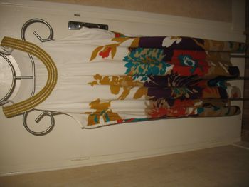 ROBE A BRETELLE BLANCHE AVEC MOTIFS FLEURS "LA REDOUTE" - TAILLE 42 - n°22