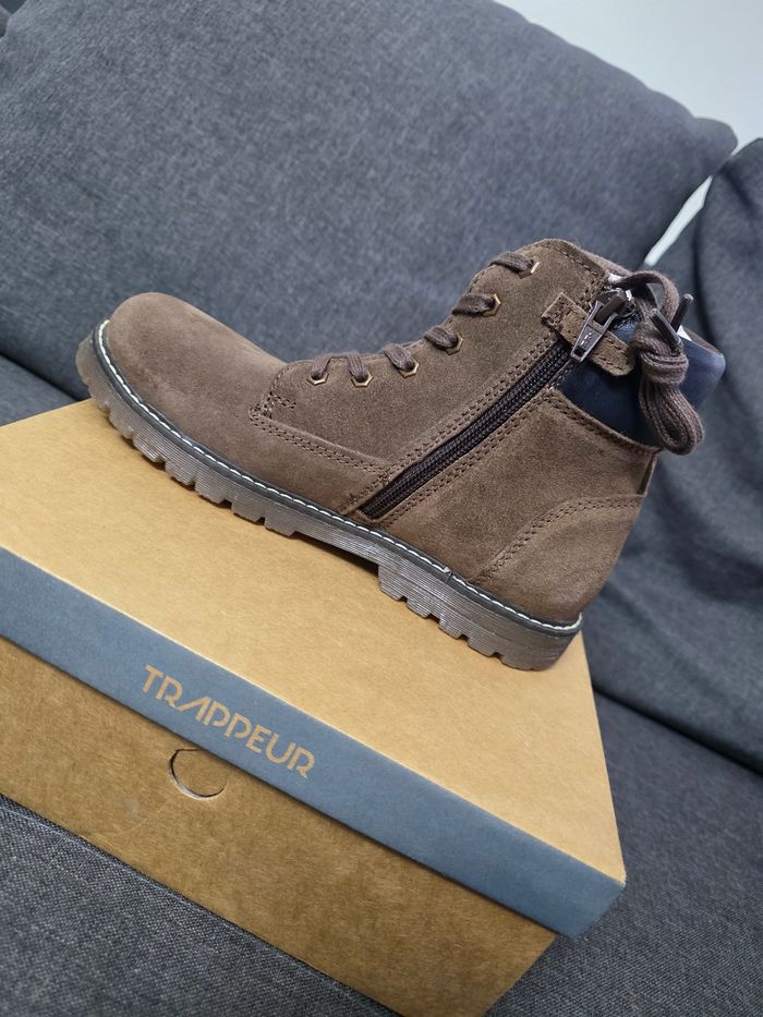 Bottine en Cuir Trappeur marron neuve taille 37 - photo numéro 2