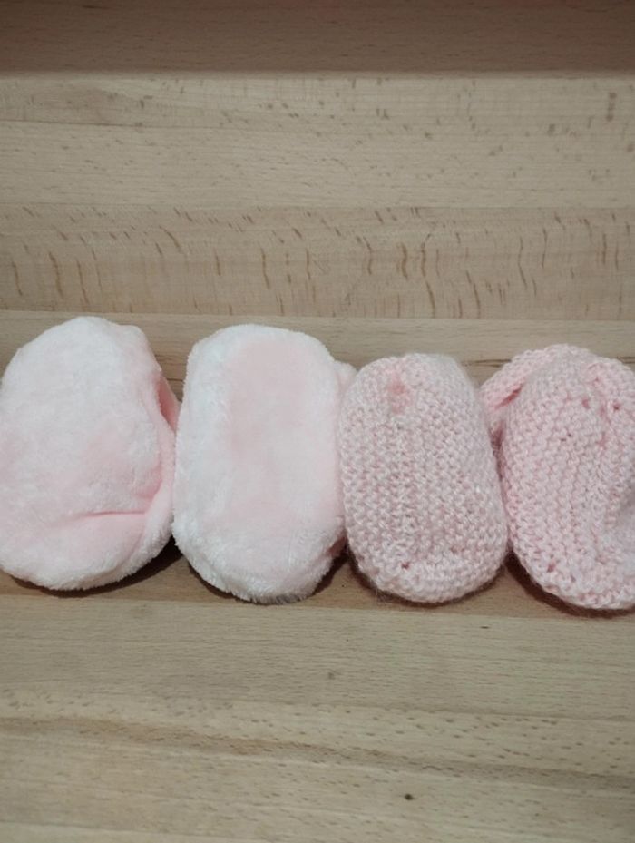 2 paires de chaussons naissance neufs - photo numéro 6