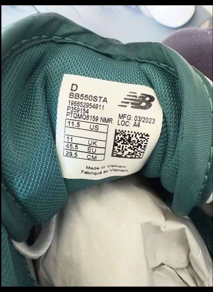 New Balance 550 cuir – Taille 45,5 – Neuf avec étiquette - photo numéro 8