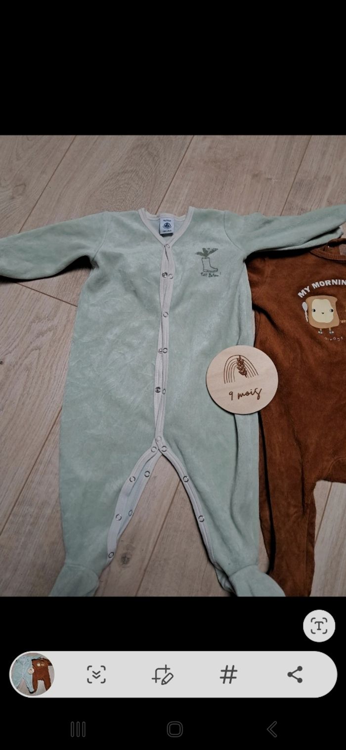 Lot 2 pyjamas 9 mois - photo numéro 2