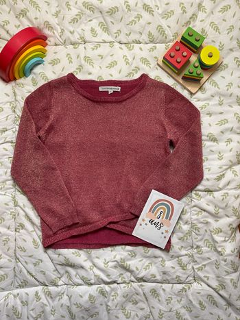 pull léger rose à paillettes lulu castagnette 8 ans
