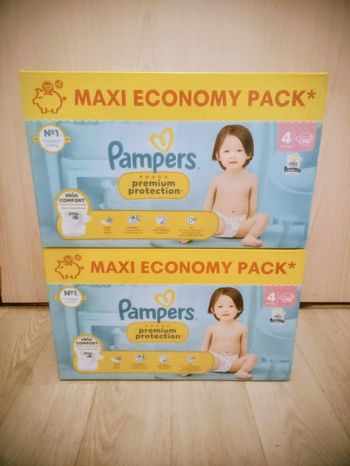 Lot pampers premium protection taille 4(180 couches)