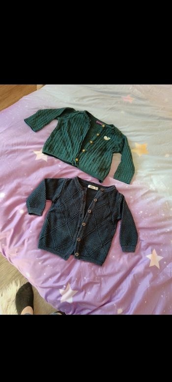 Lot de 2 gilets fins, 12 mois