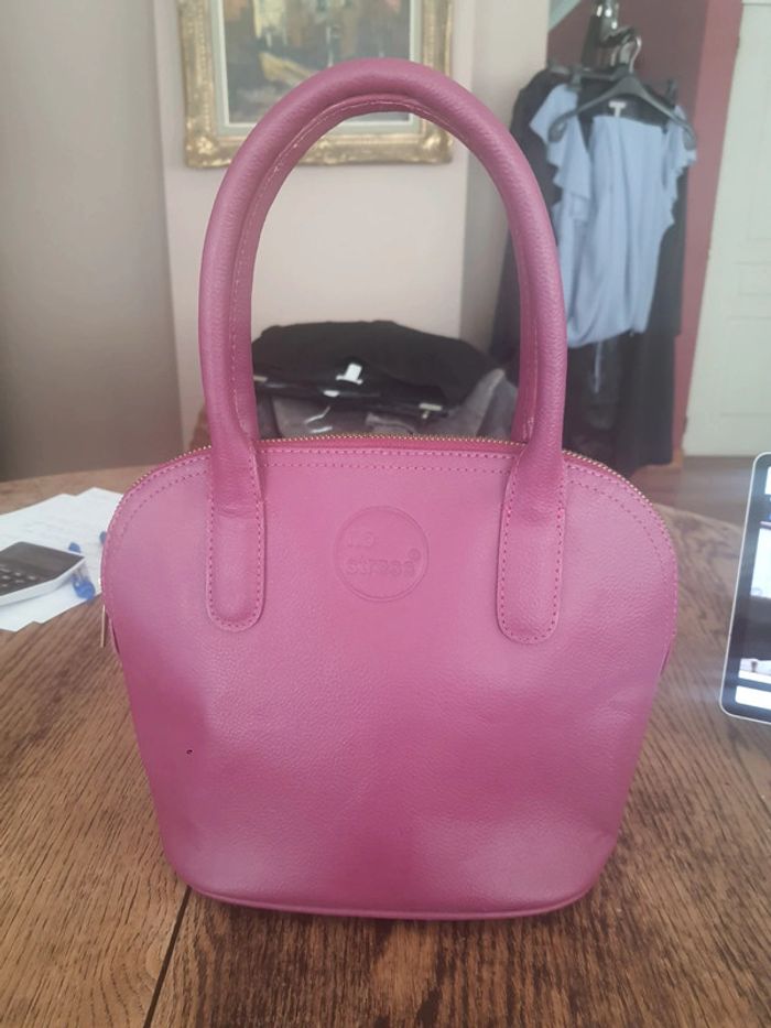 Jolie sac à main No Stress en cuir Violet - photo numéro 4