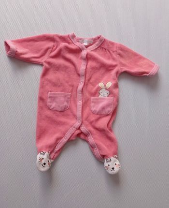 Pijama velours 1 mois