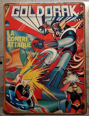 Plaque métal vintage Goldorak