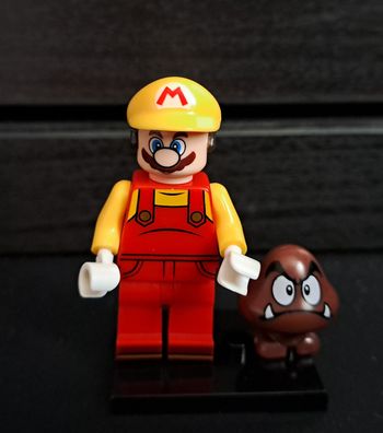 Figurine Mario jaune type Lego
