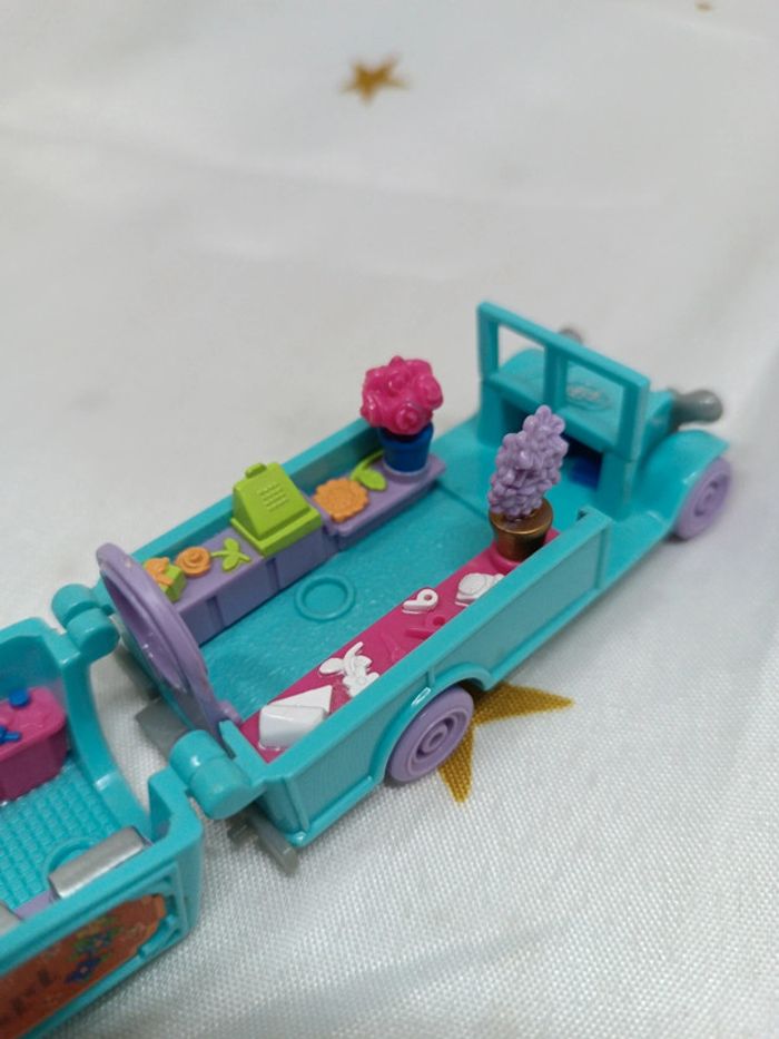 1996 Polly pocket bluebird flower fleur camion bleu on go fleuriste café cafe vintage mini miniature - photo numéro 8