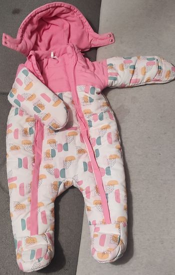 Combi pilote rose& blanc