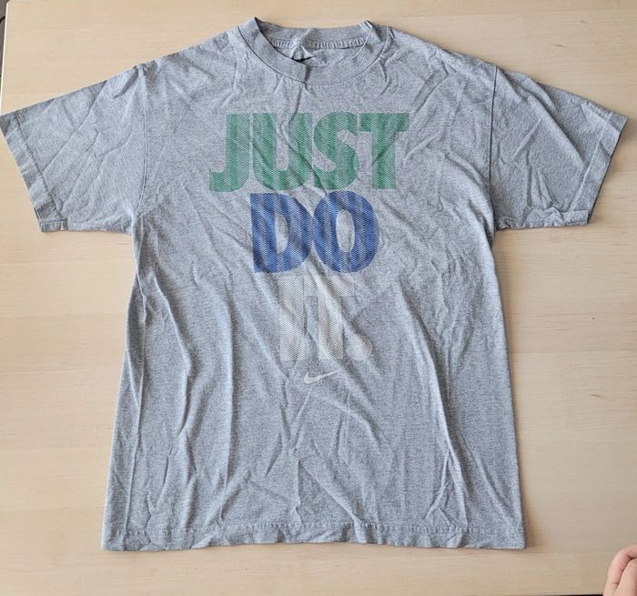 T-Shirt Vintage Nike Just Do It gris homme