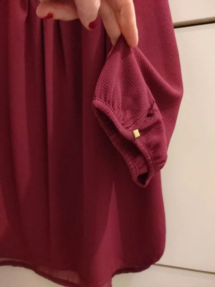 Blouse bordeaux taille 40 Damart - photo numéro 6