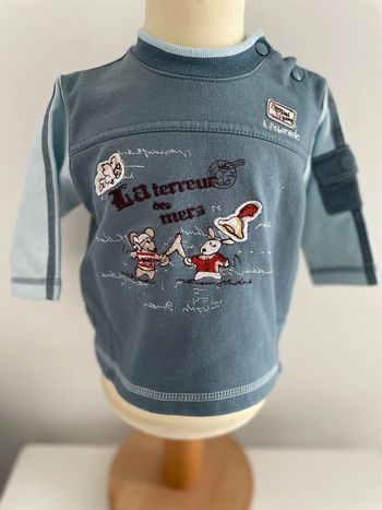 Pull bleu bébé garçon