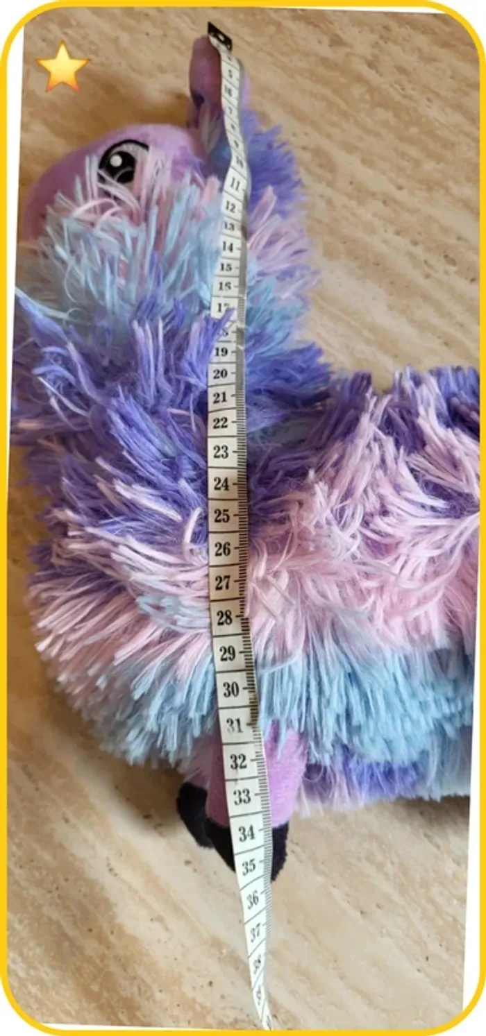Peluche Lama multicolore douce et fluffy – Tommy Toys - Très bon état - photo numéro 8