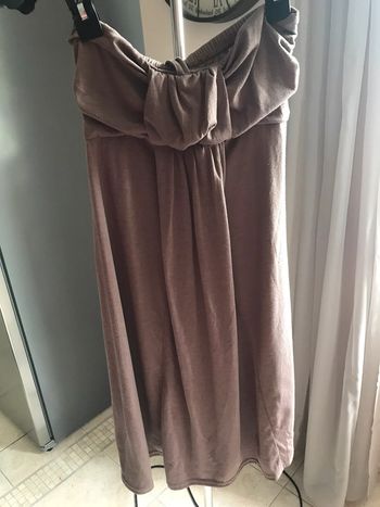 Robe dos nu marron