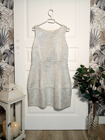 Robe Sinéquanone – Taille 42 – Beige irisé – Élégante & structurée