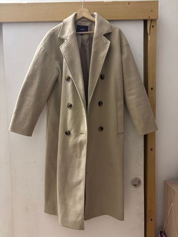 Long manteau beige femme
