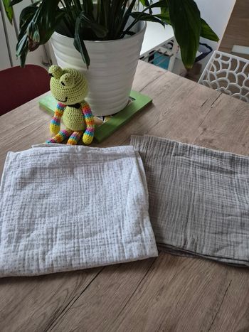 Lot de 2 langes en gaz de coton bébé