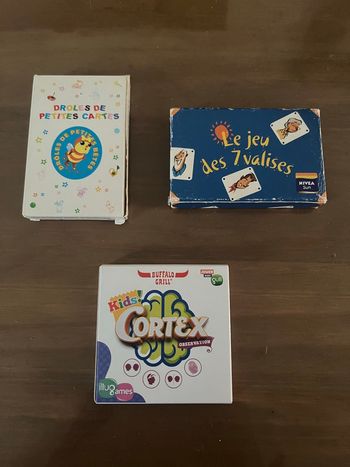 3 jeux de cartes ( memory/7 familles )
