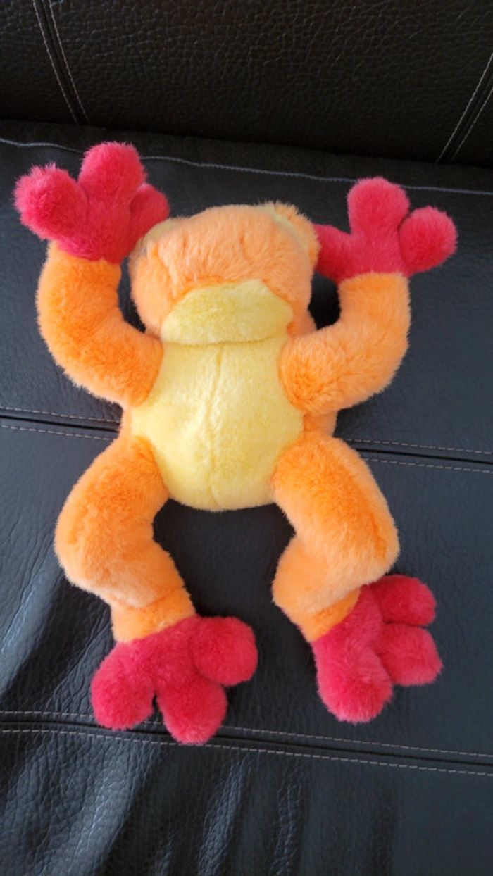 Peluche grenouille orange - photo numéro 3