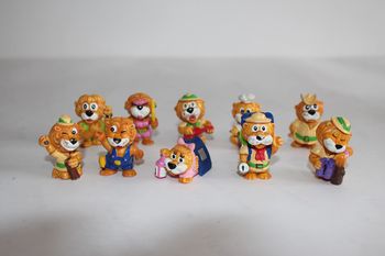 Kinder Surprise Leoventuras 1993 Lot de 10 fugurines.